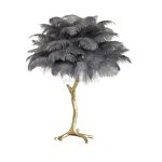 Ostrich Feather Brass Table Lamp - Image 61