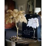 Ostrich Feather Brass Table Lamp - Image 19