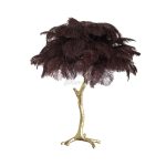 Ostrich Feather Brass Table Lamp - Image 53