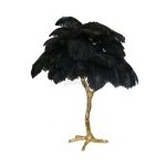 Ostrich Feather Brass Table Lamp - Image 72