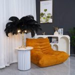 Ostrich Feather Brass Table Lamp - Image 22