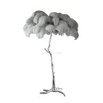 Ostrich Feather Brass Floor Lamp - Image 56