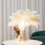 Ostrich Feather Brass Table Lamp - Image 20