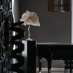 Ostrich Feather Brass Table Lamp - Image 6