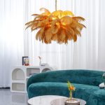 Ostrich Feather Chandelier - Image 6