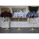 Ostrich Feather Brass Floor Lamp - Image 12