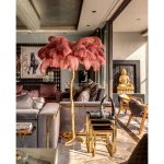 Ostrich Feather Brass Floor Lamp - Image 21
