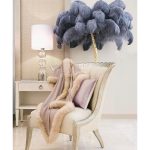 Ostrich Feather Brass Floor Lamp - Image 25