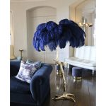 Ostrich Feather Brass Floor Lamp - Image 30