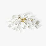 Floral Radiance Ceramic Tree Petal Ceiling Lamp - Image 8