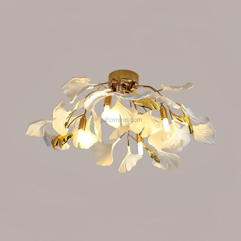 Floral Radiance Ceramic Tree Petal Ceiling Lamp - Image 12