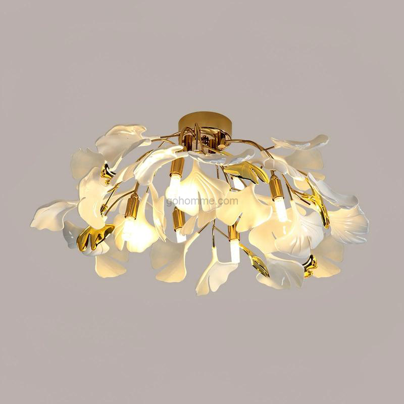 Floral Radiance Ceramic Tree Petal Ceiling Lamp - Image 13