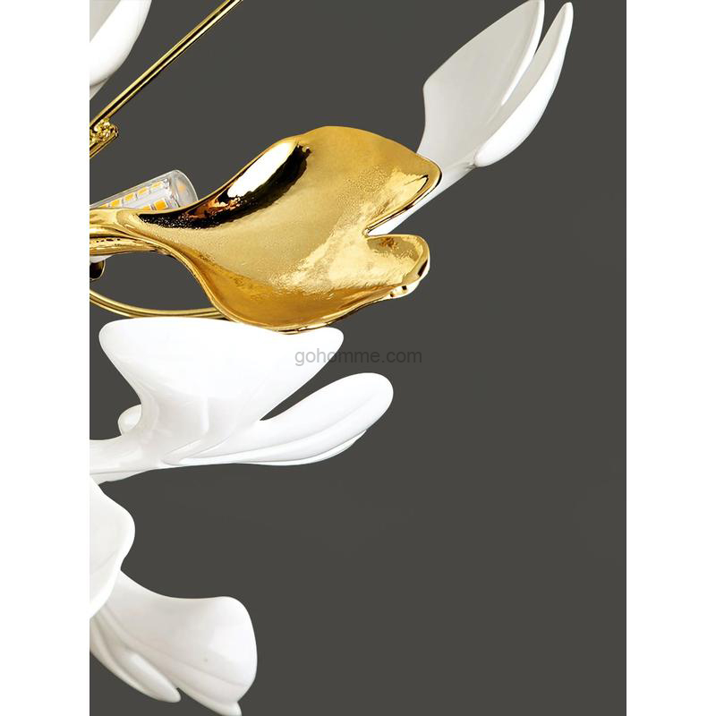 Floral Radiance Ceramic Tree Petal Ceiling Lamp - Image 14