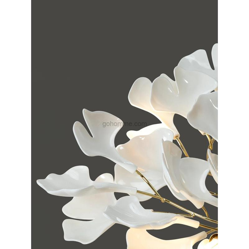Floral Radiance Ceramic Tree Petal Ceiling Lamp - Image 15