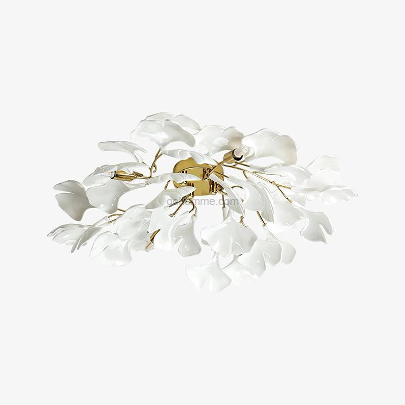Floral Radiance Ceramic Tree Petal Ceiling Lamp - Image 9