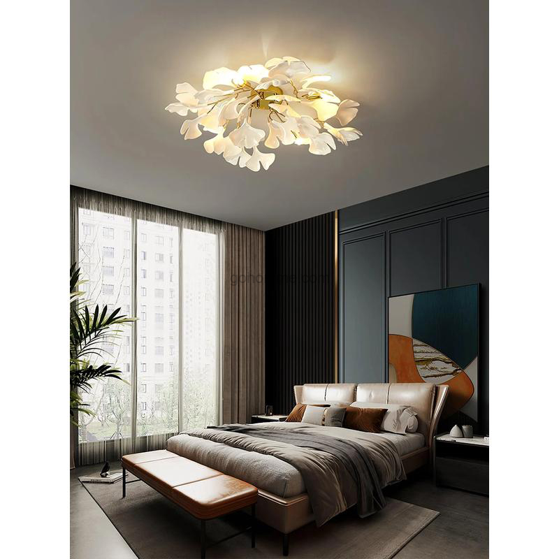 Floral Radiance Ceramic Tree Petal Ceiling Lamp - Image 3