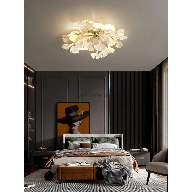 Floral Radiance Ceramic Tree Petal Ceiling Lamp - Image 4