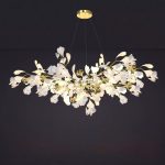 Floral Radiance Ceramic Tree Petal Chandelier (Model S) - Image 11