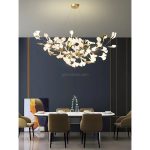 Floral Radiance Ceramic Tree Petal Chandelier (Model S) - Image 4