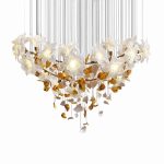 Flying Flowers Fluttering Circular Chandelier