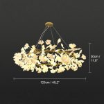 Floral Radiance Ceramic Tree Petal Chandelier (Model R) - Image 20