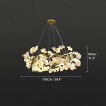 Floral Radiance Ceramic Tree Petal Chandelier (Model R) - Image 19