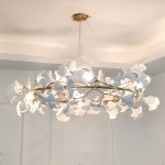 Floral Radiance Ceramic Tree Petal Chandelier (Model R) - Image 9