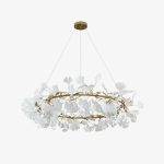 Floral Radiance Ceramic Tree Petal Chandelier (Model R)