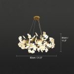 Floral Radiance Ceramic Tree Petal Chandelier (Model R) - Image 17