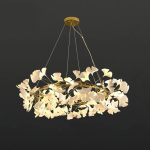 Floral Radiance Ceramic Tree Petal Chandelier (Model R) - Image 12