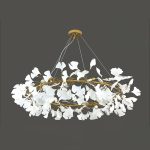 Floral Radiance Ceramic Tree Petal Chandelier (Model R) - Image 11