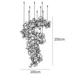 Floral Radiance Ceramic Tree Petal Chandelier Double Vertical - Image 19