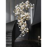 Floral Radiance Ceramic Tree Petal Chandelier Double Vertical - Image 7